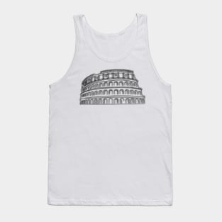 Minimalist Rome Colosseum Drawing Tank Top